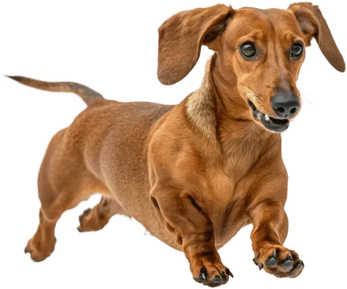 快速奔跑的腊肠犬