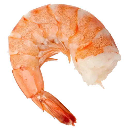 虾肉部分露出的熟虾仁