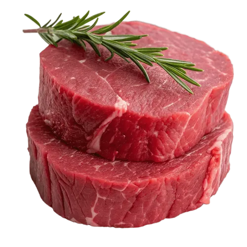 2块厚的生牛肉