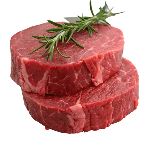 2块厚的生牛肉