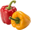 黄色菜椒和红色菜椒