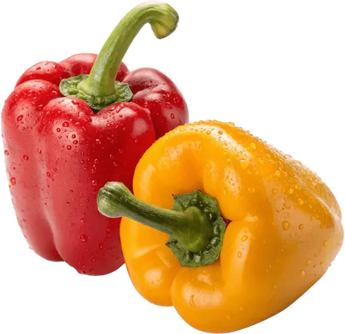 黄色菜椒和红色菜椒