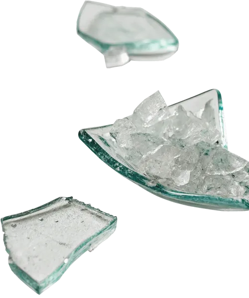 一些碎玻璃片