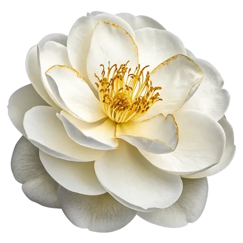 白色花瓣和黄色花蕾