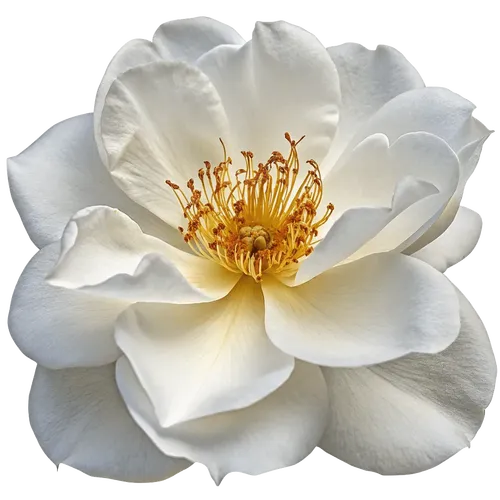 白色花瓣和黄色花蕾
