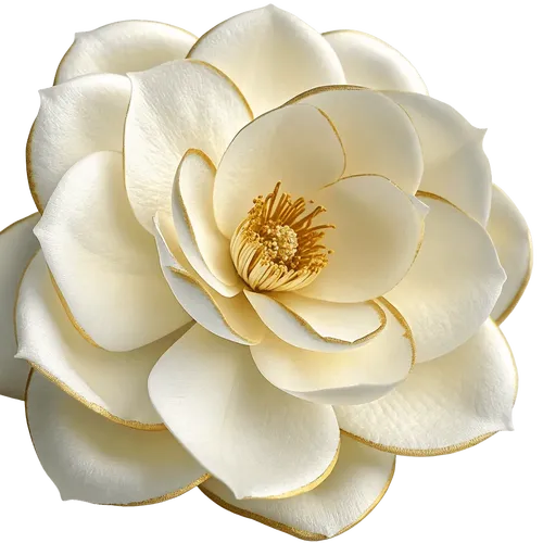 白色花瓣和黄色花蕾