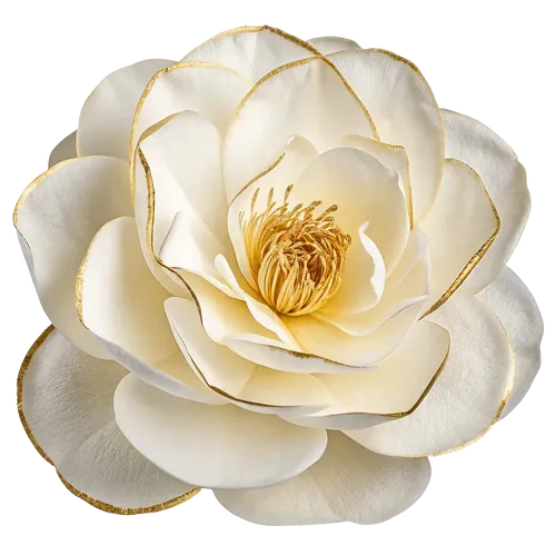 白色花瓣和黄色花蕾
