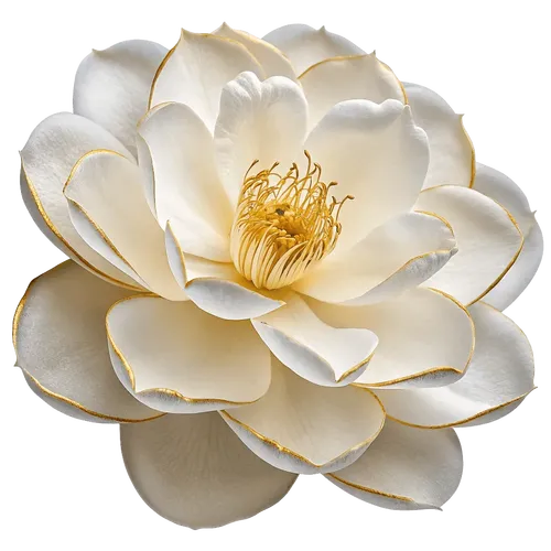 白色花瓣和黄色花蕾