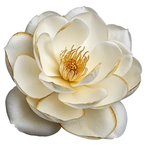 白色花瓣和黄色花蕾