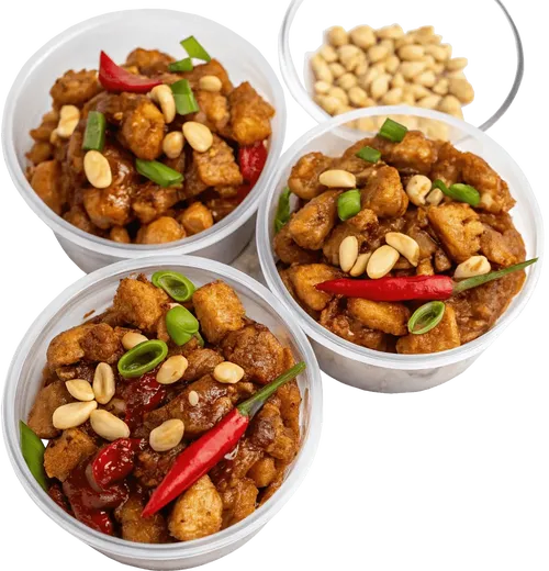 3盘宫保鸡丁