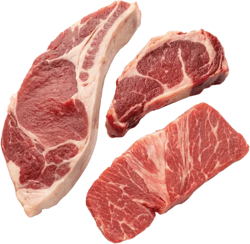 3块新鲜的肉